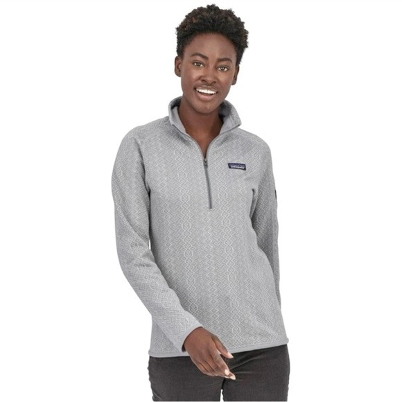 Patagonia Women's Better Sweater 1/4-Zip Fleece, Frozen Jacquard: Salt Grey Sz L - Picture 8 of 8